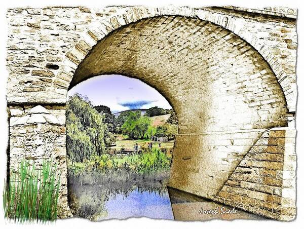 Arch Poster featuring the photograph DO-00262 Richmond Bridge by Digital Oil