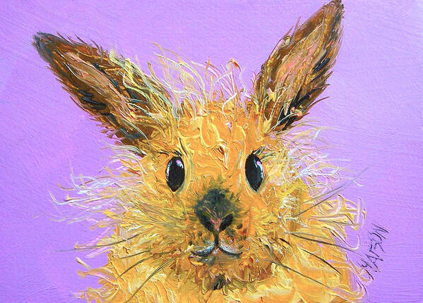 Bunny Poster featuring the painting Easter Bunny Painting - Poppy by Jan Matson