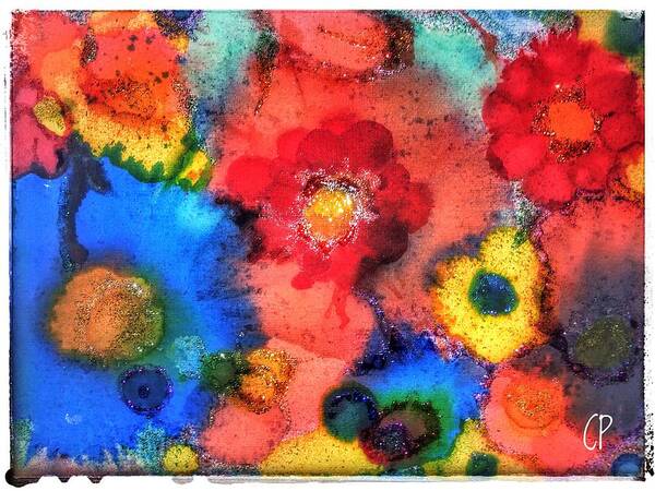 Flowers Poster featuring the painting Efflorescence by Christine Paris