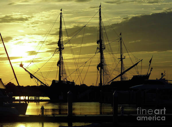 Sunrise Poster featuring the photograph El Galeon Sunrise by D Hackett