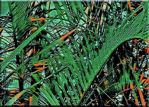 Palm Poster featuring the digital art Emerald Palms by Mindy Newman