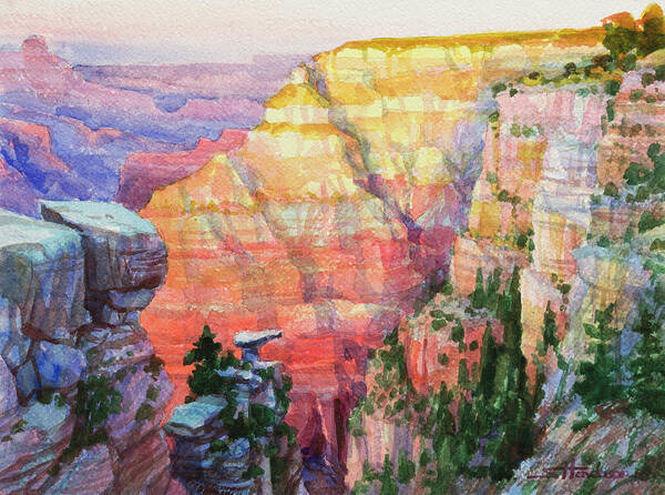 Southwest Poster featuring the painting Evening Colors by Steve Henderson