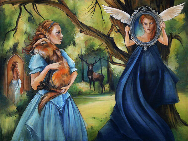 Mirror Poster featuring the painting Evolution of the Spirit by Jacqueline Hudson