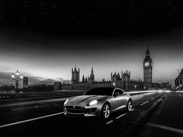 Jaguar Poster featuring the photograph F-Type In London by Mark Rogan