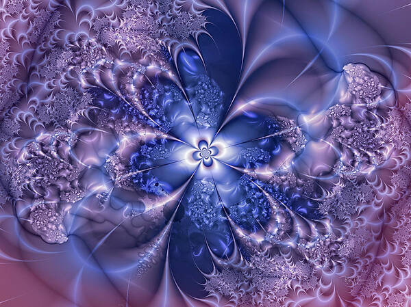  Abstract Poster featuring the digital art Fairy Crystals by Bill Posner