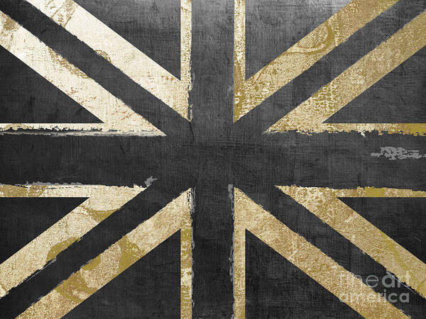 Britain Poster featuring the painting Fashion Flag United Kingdom by Mindy Sommers