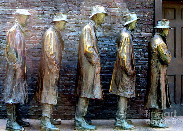 Franklin Roosevelt Poster featuring the photograph FDR Memorial 4 by Randall Weidner