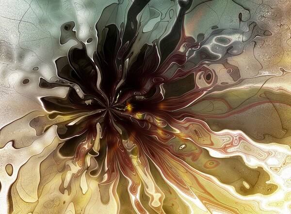Fractal Poster featuring the digital art Flowers 001 by Amanda Moore