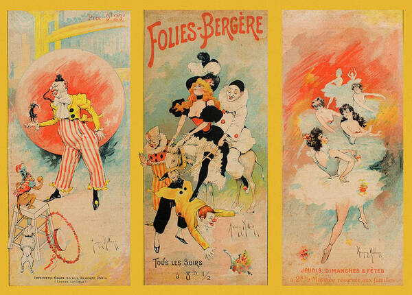 Folies Bergere Poster featuring the photograph Folies Bergere 1892 by Andrew Fare