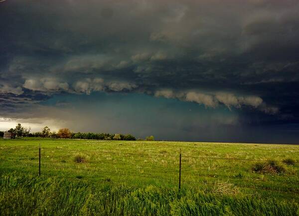 Storm Poster featuring the photograph Foreboding Skies at the Ranch by Ed Sweeney