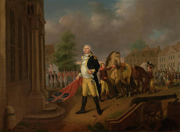 Painting Poster featuring the painting General Humphreys Delivering The Standards Taken At Yorktown To by Mountain Dreams