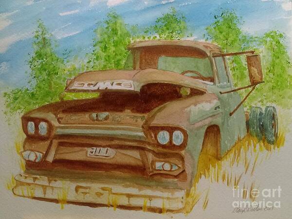 Watercolor Poster featuring the painting Gmc 300 by Stacy C Bottoms