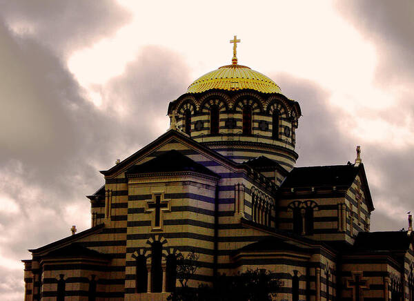 Gold Poster featuring the photograph Golden Dome by Jeff Barrett