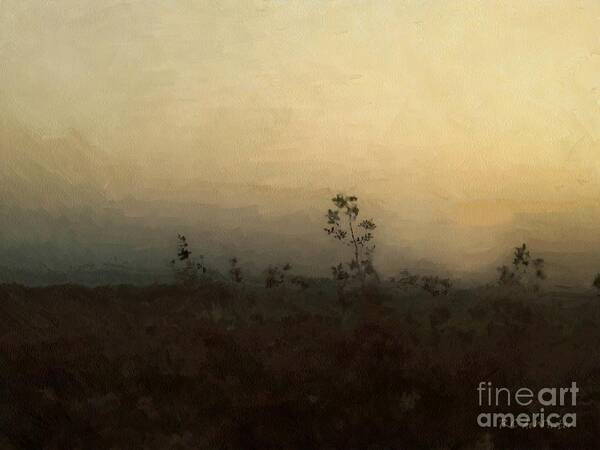 Dusk Poster featuring the painting Goodnight on the Prairie by RC DeWinter