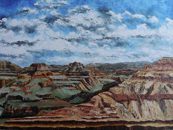 Landscape Poster featuring the painting Grand Canyon 3 by Carl Owen