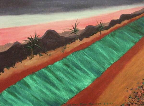 Green Poster featuring the painting Green River by Suzanne Marie Leclair