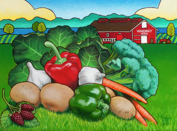 Greenbank Farm Poster featuring the painting Greenbank Bounty by Stacey Neumiller