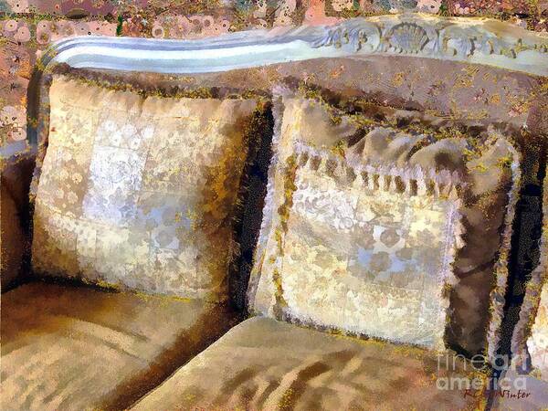Antique Poster featuring the painting Gustav's Couch by RC DeWinter