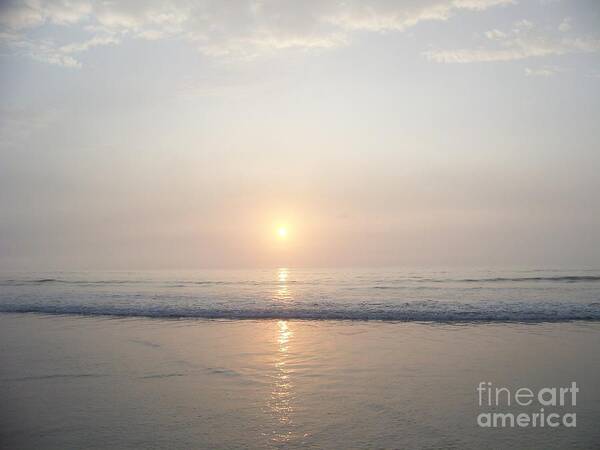Fine Art Poster featuring the photograph Hampton Beach Sunrise by Eunice Miller