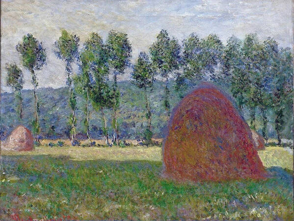 Agriculture Poster featuring the painting Haystack At Giverny, 1885 by Claude Monet