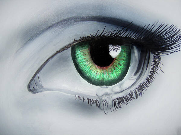 Eyes Poster featuring the painting Her Eye by Michael McKenzie