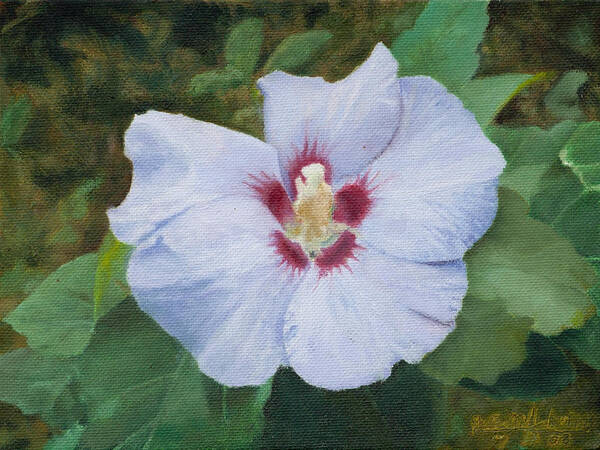 Flower Poster featuring the painting Hibiscus by Joshua Martin