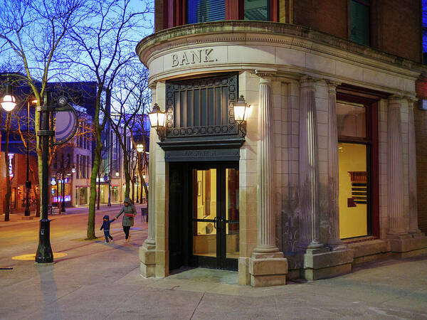 Madison Poster featuring the photograph Historic Bank, Madison, Wisconsin by Todd Bannor