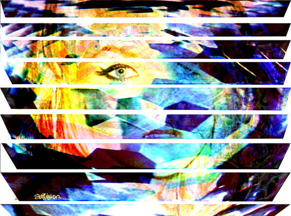 Woman Poster featuring the digital art Horizontal View by Seth Weaver