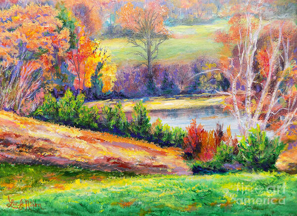 Painting Poster featuring the painting Illuminating Colors Of Fall by Lee Nixon