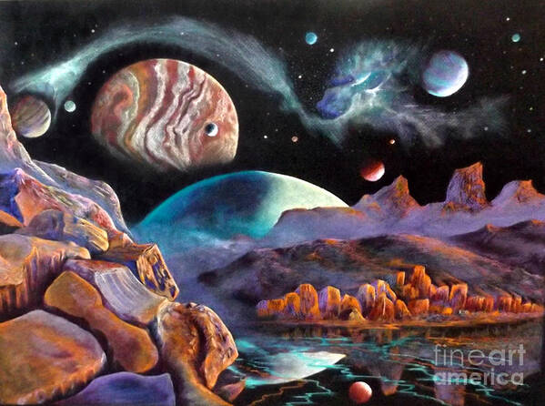 Planets Poster featuring the drawing Imagination by David Neace CPX
