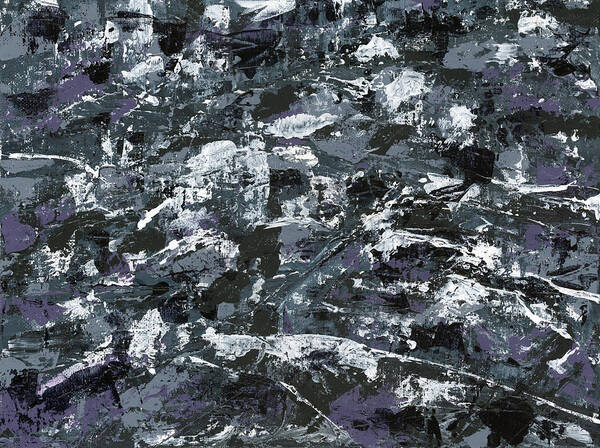 Abstract Poster featuring the painting In Rubble by Matthew Mezo