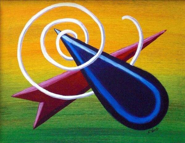 Abstract Poster featuring the painting Interwoven Spiral by Nancy Sisco