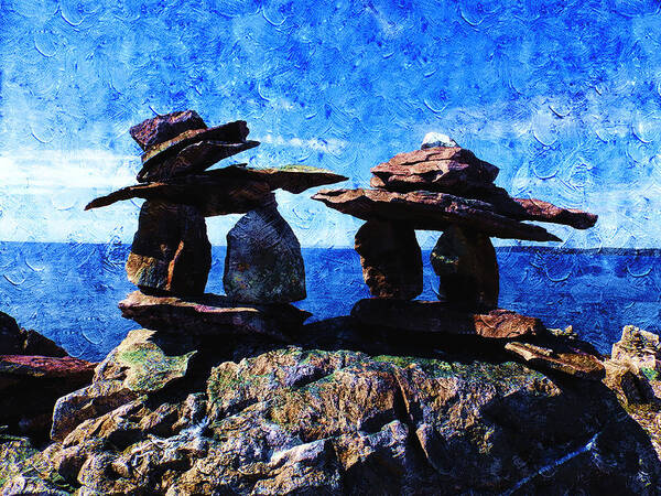 Inukshuk Poster featuring the photograph Inukshuk by Zinvolle Art