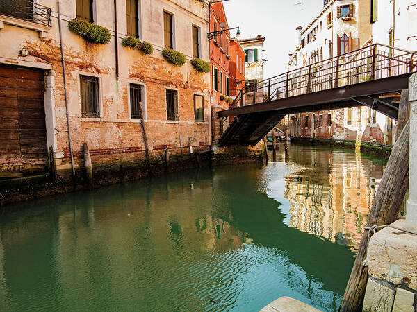 Images Of Venice Poster featuring the photograph Iron Bridge, Venice by Ed James