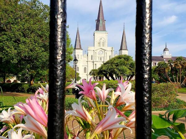 Jackson Square Poster featuring the photograph Jackson Spring by John Duplantis