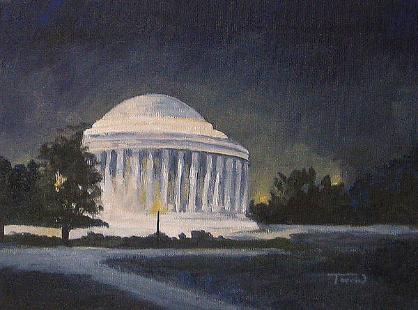 Jefferson Memorial Poster featuring the painting Jefferson Memorial by Torrie Smiley