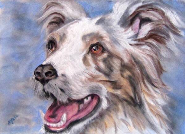 Dog Poster featuring the pastel Jolly by Barbara O'Toole