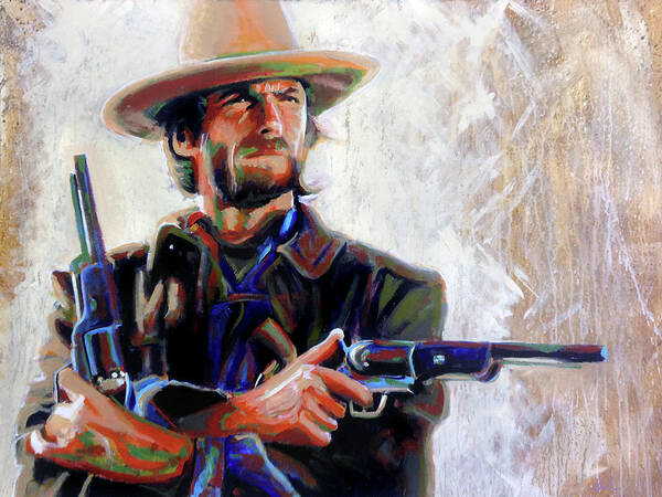 Cowboy Poster featuring the painting Josey Wales by Steve Gamba