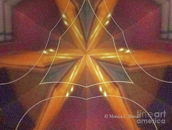 Kaleidoscope Design Poster featuring the photograph Kaleidoscope Mirror Effect M7 by Monica C Stovall