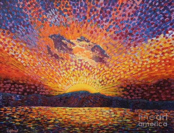Landscape Poster featuring the painting Kaleidoscope Sunrise by Caroline Street