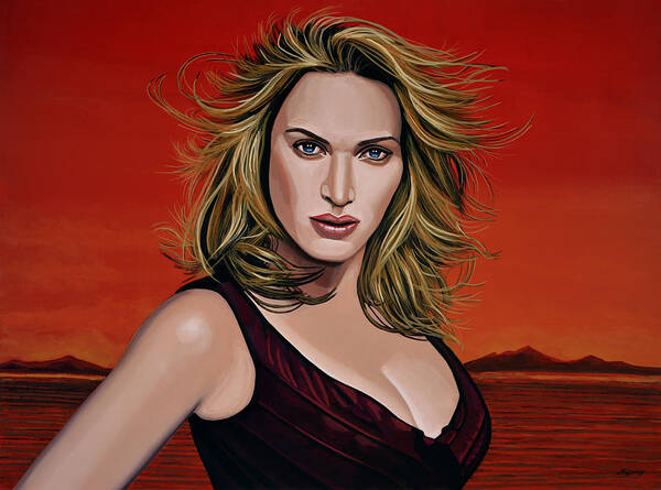 Kate Winslet Poster featuring the painting Kate Winslet by Paul Meijering