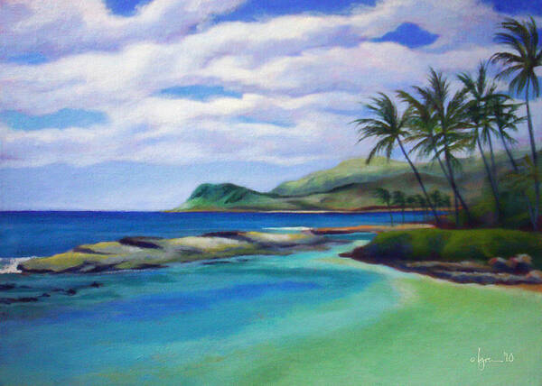 Koolina Poster featuring the painting Ko Olina Afternoon by Angela Treat Lyon