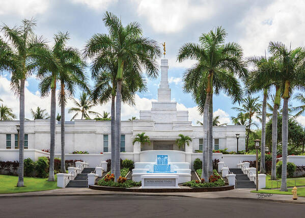 Temples Poster featuring the photograph Kona Hawaii Temple-Day by Denise Bird