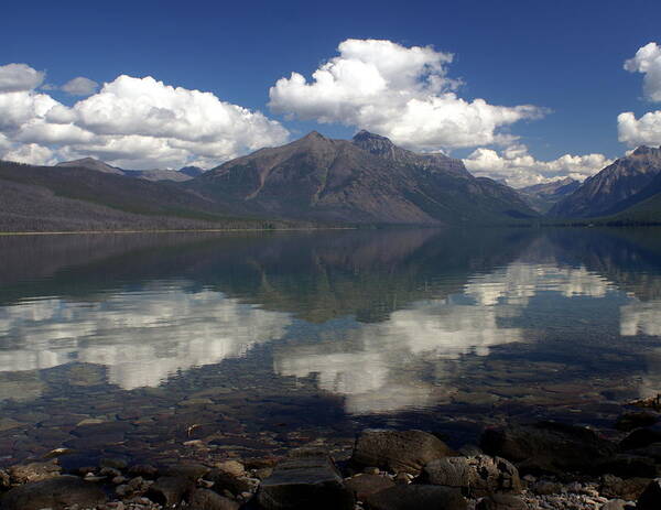Glacier National Park Poster featuring the photograph Lake Mcdonald Reflection Glacier National Park by Marty Koch