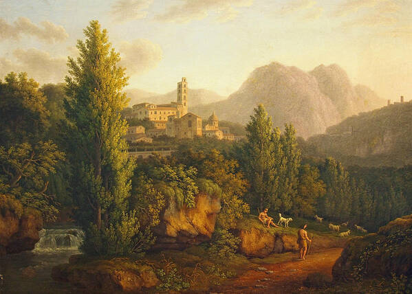 18th Century Art Poster featuring the painting Landscape at Eboli by Jacob Philipp Hackert