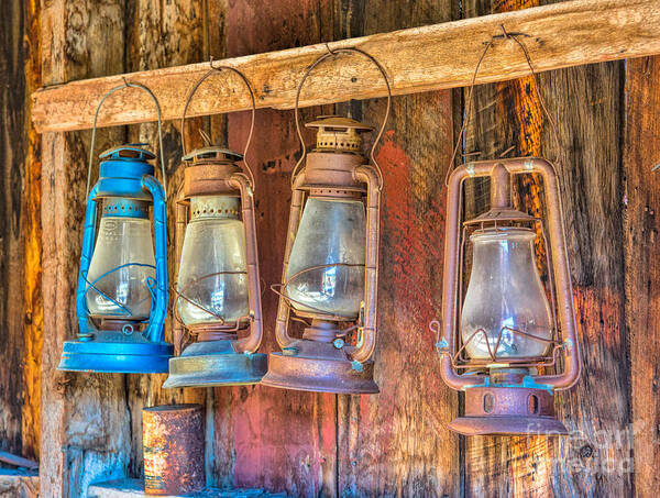 Bodie Poster featuring the photograph Lanterns In The Bodie Firehouse by Mimi Ditchie