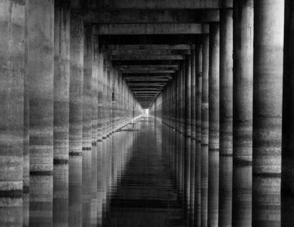 2 Pid Monochrome Open Poster featuring the photograph Light at the End of the Tunnel by Gregory Daley MPSA