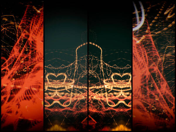 Form Poster featuring the photograph Lightpainting Quads Art Print Photograph 1 by John Williams