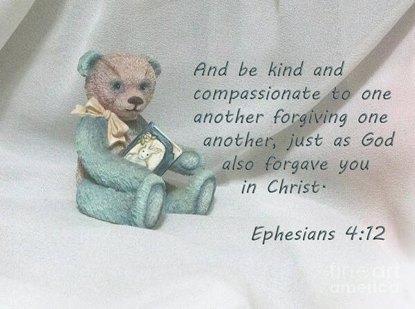 Scripture Poster featuring the photograph Little Cupcake Ephesians 4 by Linda Phelps