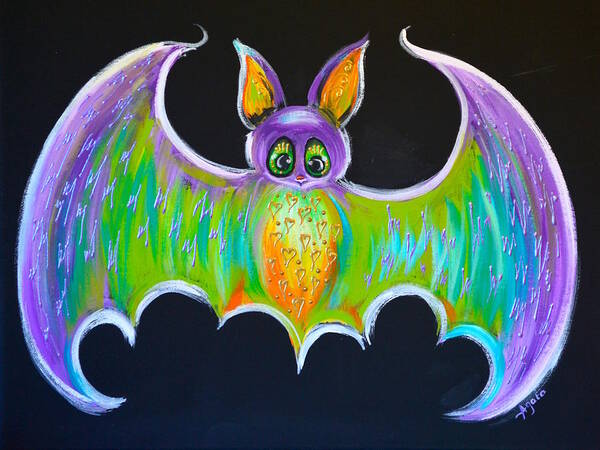 Bat Poster featuring the painting Little Sweetie by Agata Lindquist